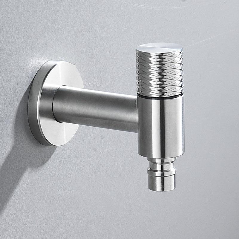 Nickel 304 Stainless Steel Washing Machine Faucet Black Wall Mounted Outdoor Exterior Garden Bibcock Bath Toilet Mop Pool Taps
