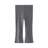 Girls Solid Stretchy Base Leggings with Flared Legs for Spring and Autumn