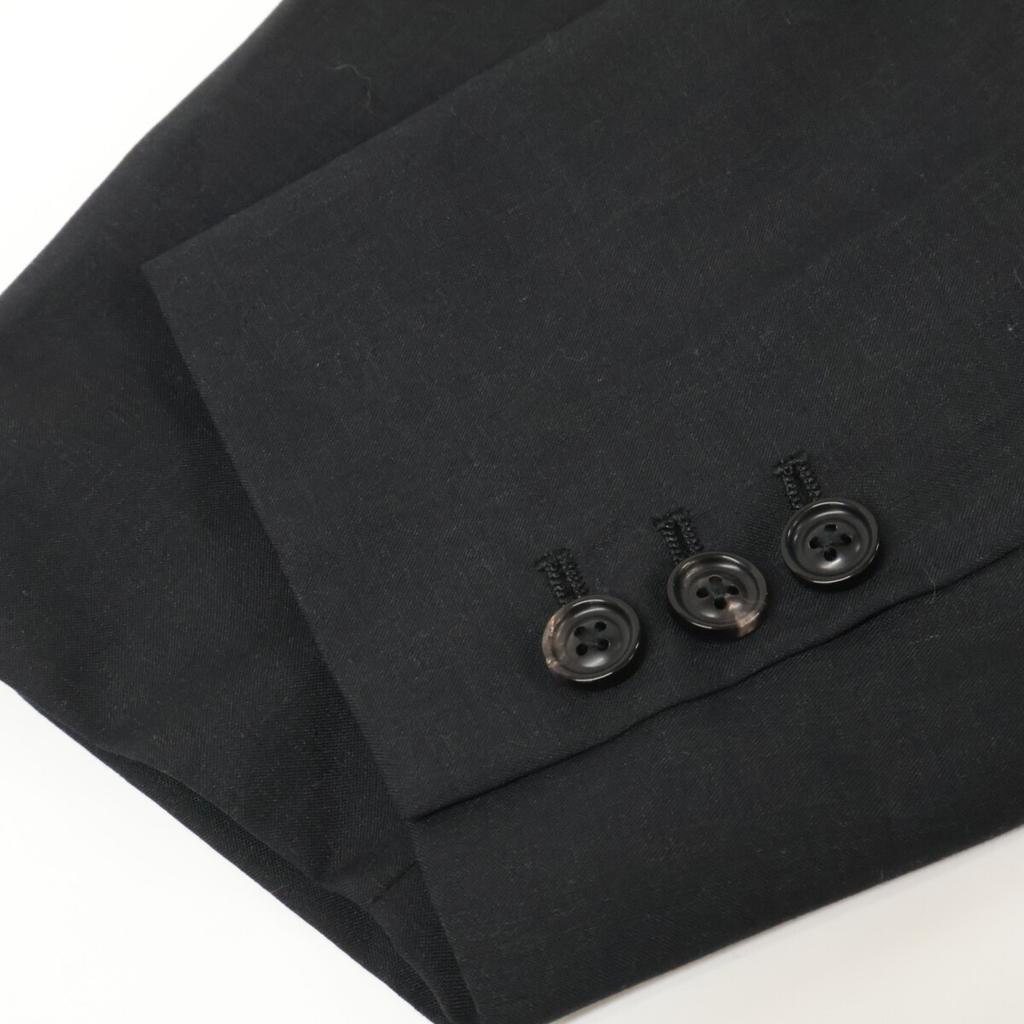 ULTERIOR 25 Stainless Steel ULJK23-KA187-A Black Superfine Wool Tropical Double Breasted Tailored Jacket Jacket 4 blackUsed