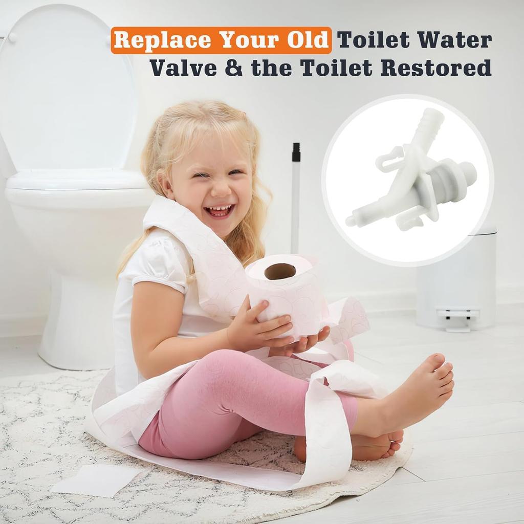 2er-Pack 385311641 Wasserhahn-Kit für Dometic Toiletten Serie 300, 301, 310, 311, 320, 321, Auslaufsicher, mit 2 Stück Toilettenspülkugel-Dichtung, Mühelos