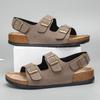 Authentic Leather Shoes Man Slippers Men's Dad Sandals Man Summer 2024 Mens Sandal Low Price Shoe Social Shoe Male Slipers Flat
