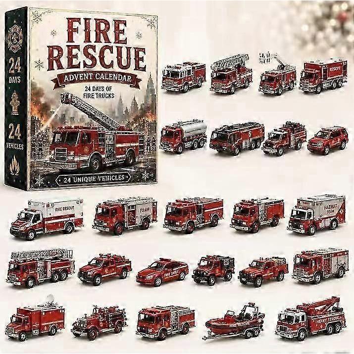 Christmas Car Model 24-Day Advent Calendar Plastic Ornament -New