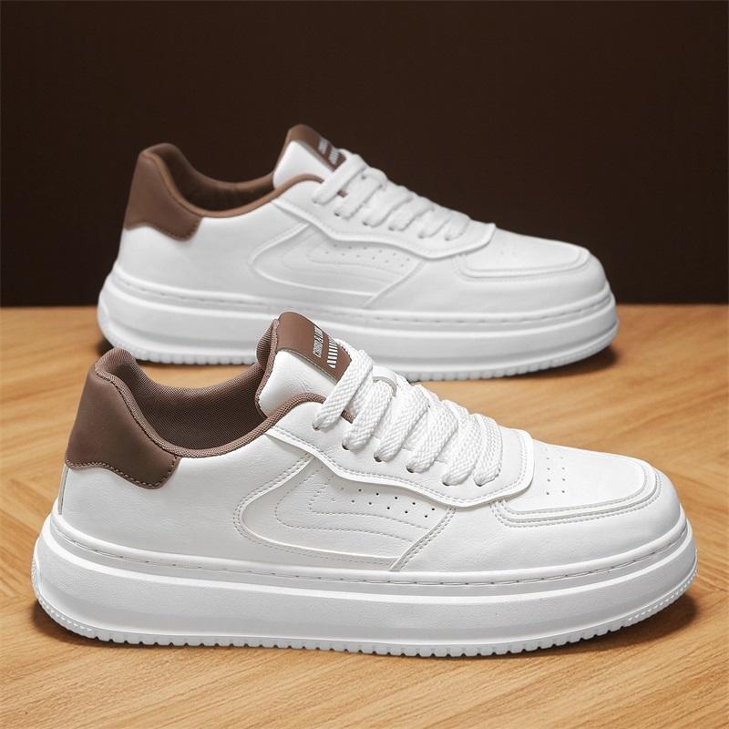 Autumn Feeling White Board Shoes Casual Leather Shoes Sports Heightening Tide Shoes