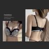 Verstellbarer, geraffter BH für Damen ohne Stahlring, geschlossene Brust, Anti-Durchhang, sexy Spitzen-BH, atmungsaktives und dünnes Bralette