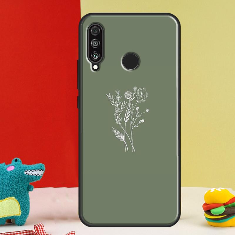 green aesthetic For Huawei Nova 12s 12i 11i 8i 9 10 SE Y91 Y90 Y60 Y70 Y72 Y61 P20 P40 P30 Lite P60 Pro Case