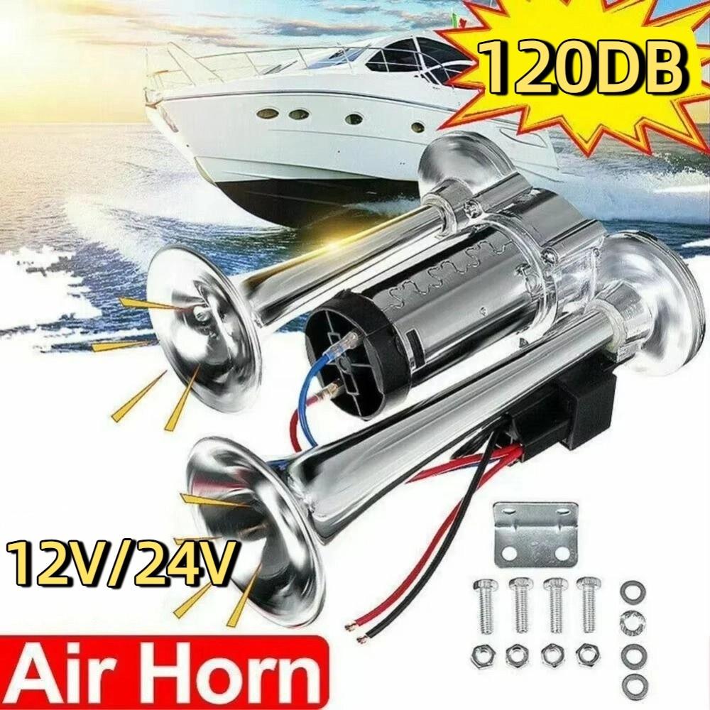 Dual Trumpets Car Horn 120DB Super Loud Horn Bus Horn Air Horn Motorcycle