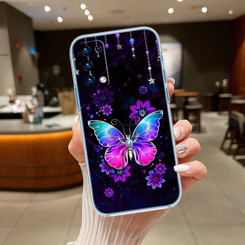 Colorful Butterfly Phone Case for Motorola Edge 20 30 S30 40 50 Fusion Lite Plus Pro Neo Ultra One Hyper Power Action Zoom Macro Vision