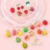 2Pcs Alloy Fruit Enamel Pendant Strawberry Grape Cherry Charms for Jewelry Making DIY Bracelet Handmade Craft Accessories