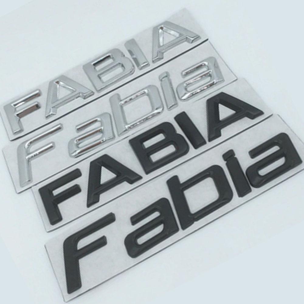 DCLR3 For Skoda Fabia FABIA Logo Lettering Car Rear Trunk Badge Emblem Sticker Style Car Body Fashion Decorate Accessories