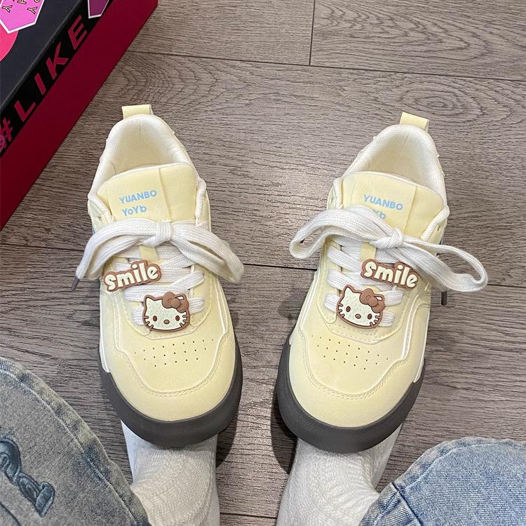 New platform bread shoes women's 2025 new spring niche sports and leisure board shoes women's shoes versatile