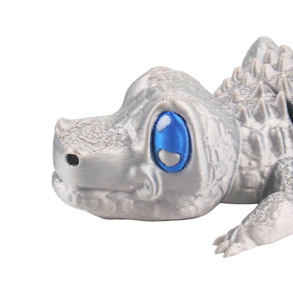 3D Printed Colorful Snake Crocodile, Creative Multi-Color Animal Models, Desktop Decorations, Joint Activity Stress Relief Toys