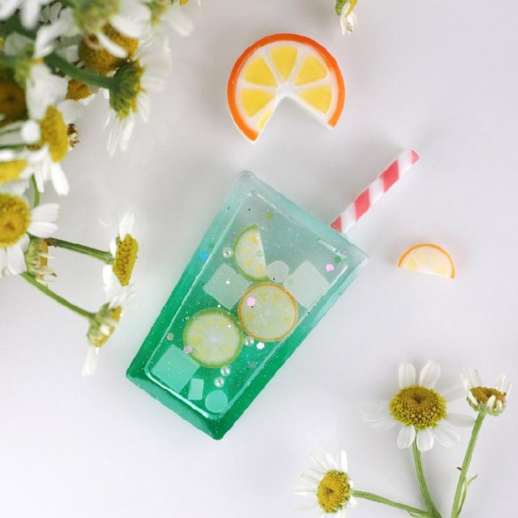 Silicone Mold Glitter Cocktail Drink Shape Decorative Molds Jewelry Crafting Tool Creative Pendant Moulds for Projects