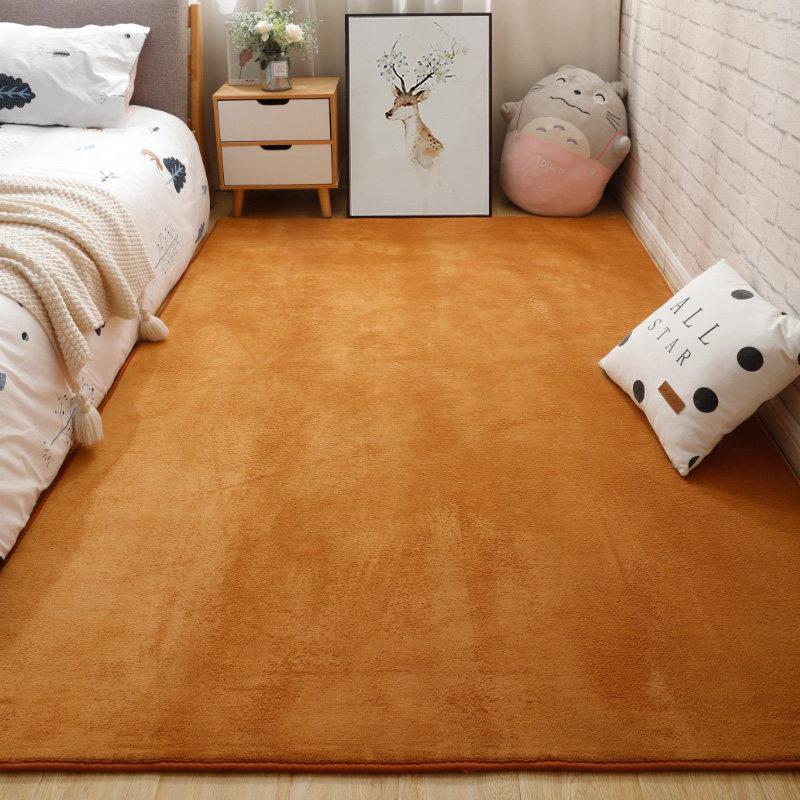 Tappeto Antiscivolo in Pile di Corallo Monocolore - Tappeto Morbido a Pelo Corto per Camera da Letto e Soggiorno