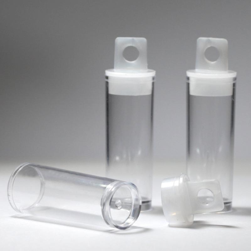 5Pcs Transparent Cylindrical Plastic Bottle Loose Beads Storage Capacity 10g for DIY Beads Storage.