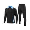 Adult Long Sleeve Autumn/Winter Football Training Kit with Half Zip Jersey