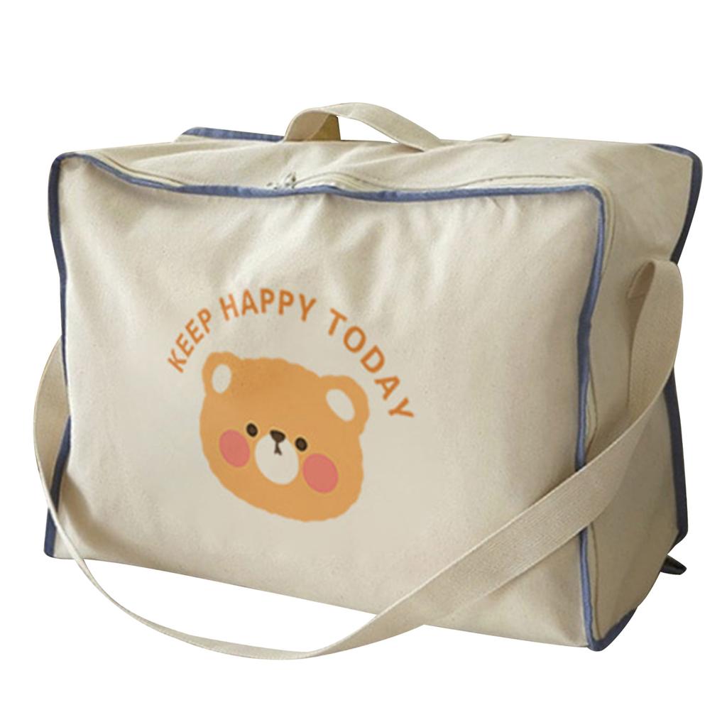 Cartoon Large Capacity Cotton Quilt Bag Kindergarten Cotton Quilt Storage Bag Pattern Cotton Storage Pouch for Nursery