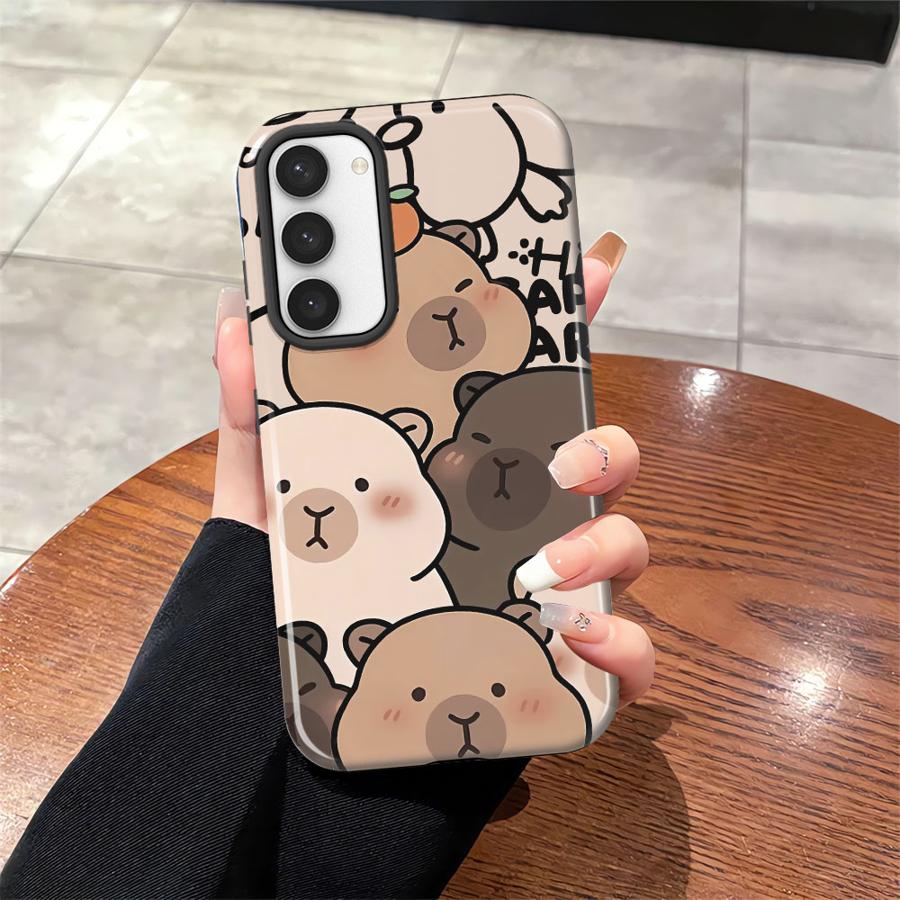 Cute Capybara Phone Case for Samsung Galaxy S25 S23Ultra A36 S23 A16 S25Ultra S20 FE A56 A26 S24 Ultra Soft Cover Capa