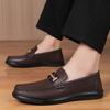 Fashion Men's Designer Loafers Genuine Leather Business Casual Shoes Slip-On Comfortable Office Dress Shoes Men Wedding Party Wear Flats