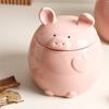 Cute Little Pig Ceramic Canister Candy Jar Storage Jar with Lid
