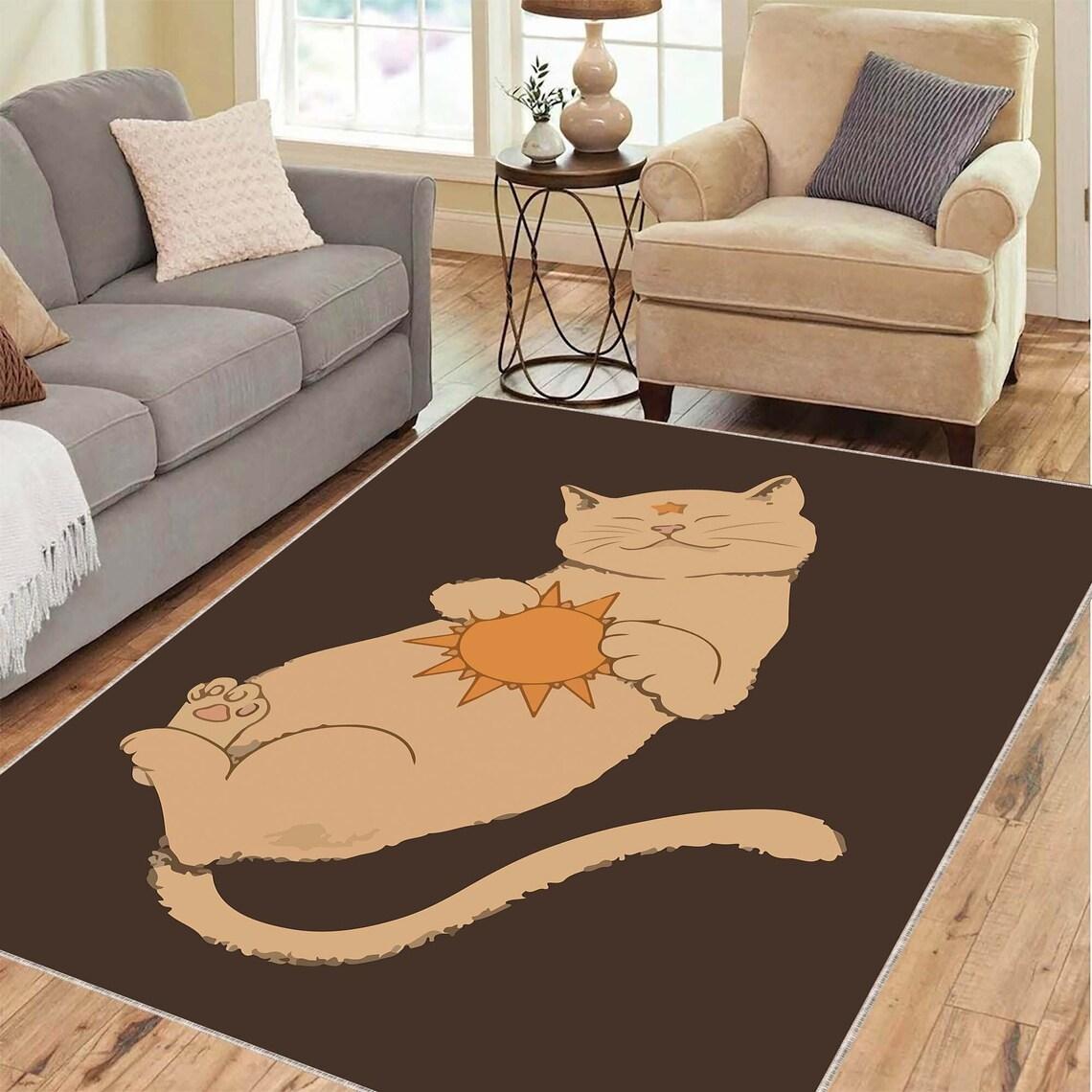 

Heart Love Cat Carpet Abstract and Funny Cat Carpet Living Room Bedroom Carpet Simple Style Pet Door Mat Home Decoration Rug 40x60cm