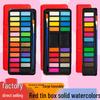 Solid Watercolor Paint Set: 12, 18, or 24 Colors Hand-Painted Gouache Pan Pigments