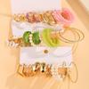 A Set Of French Fashion Trend Dopamine Simple Geometric Shape Size Earrings Niche