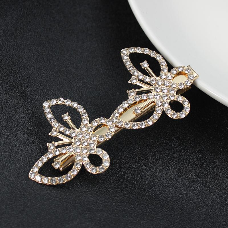 

Hair Clip Big Hollow Double Butterfly Barrettes for Women Trend Crystal Alligator Hairpin Headwear Fashion Accessories Zircon
