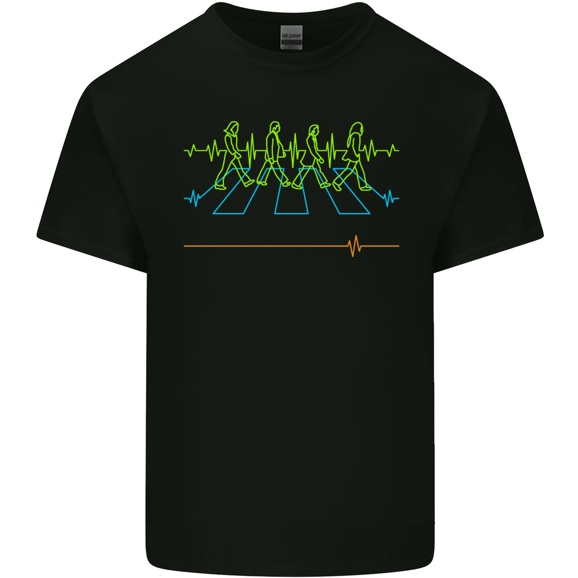 Electrocardiography Music Abby Road Unisexs Light Cotton TShirt S