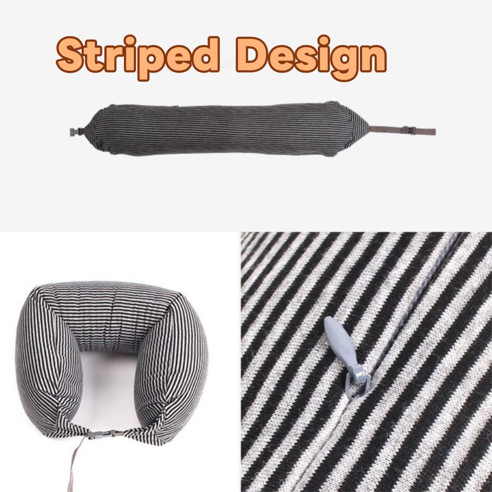 Japanese Style Sleep Neck Support U Shaped Bendable Roll Pillow Portable Nap Pillow  Lumbar