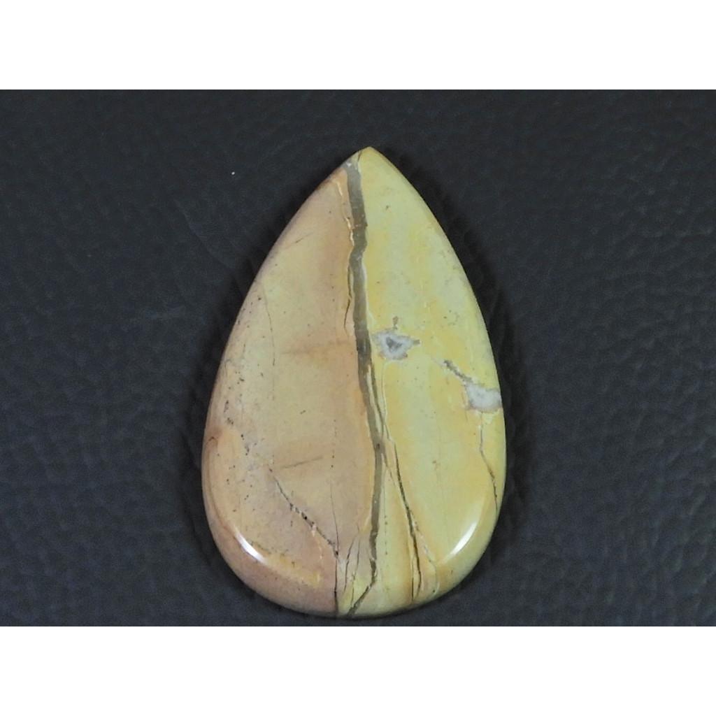 58Cts. Natural Maligano Jasper (27X46X05MM) Pear Cabochon Loose Gemstone B-276