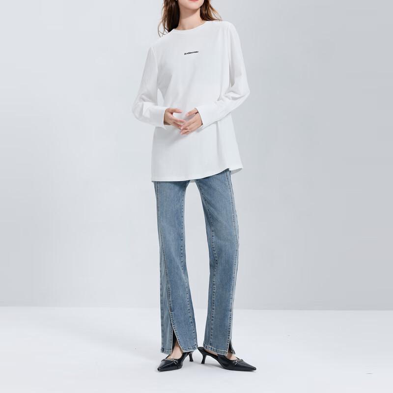 

Sancai Women s High-Waist Flared Jeans L 165/72A