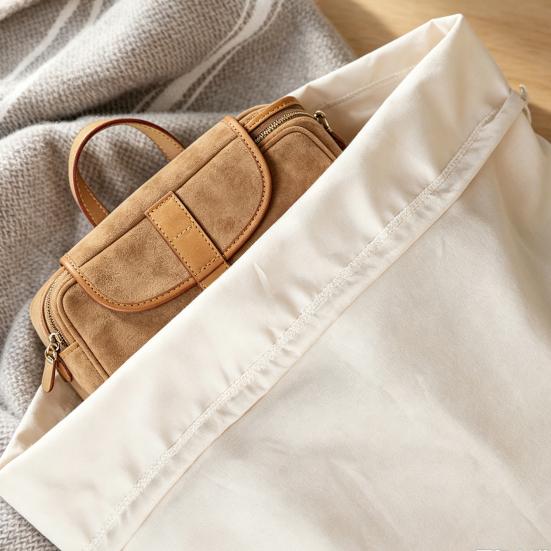 Soft Suede Protection for Leather Bags Dust Bag Handbag, Drawstring Closure Protective Storage Solution Totes Organizer, Portable Moisture Proof