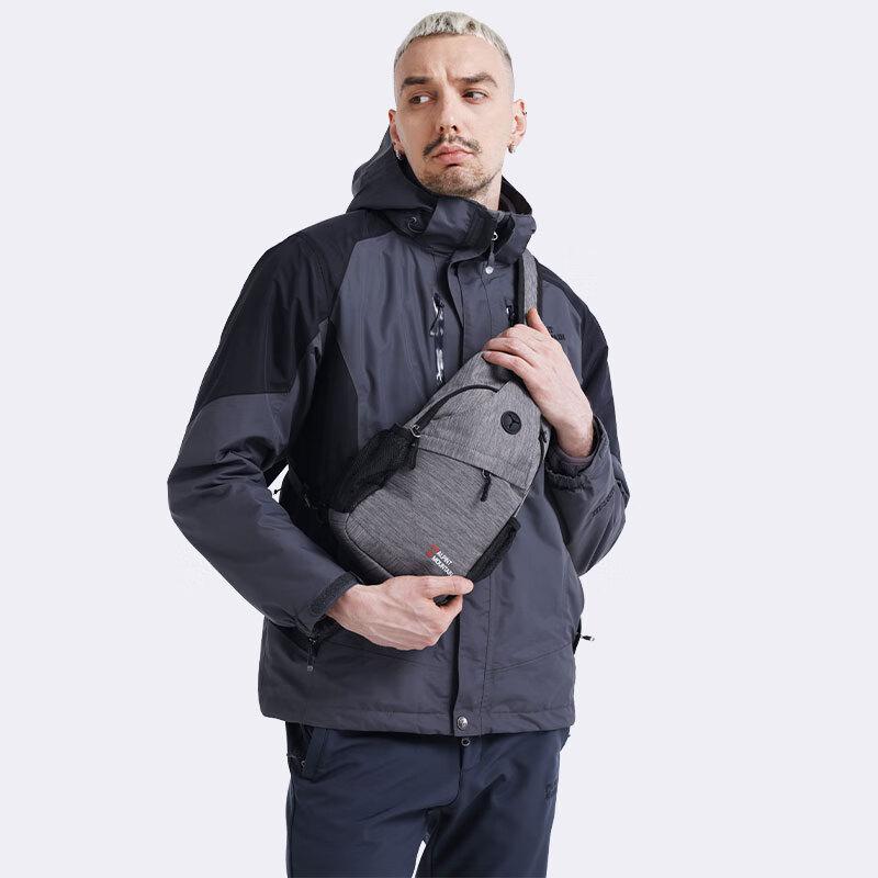 ALPINT MOUNTAIN Crossbody Bag, Chest Pack, Shoulder Bag, Portable Cycling Backpack, Casual Commuter Bag, Gray