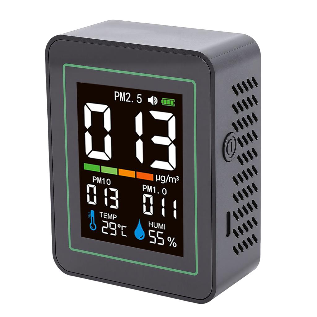 5 in 1 Air Quality Detector Real Time Monitoring PM2.5 PM10 PM1.0 Temperature Humidity Tester for Home Industrial Laboratory