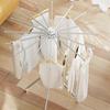 Metal Folding Clothes Racks with Wheel Plastic Floor Portable Clothes Horse Space Saving Outdoor Drying Rack Home Storage Racks