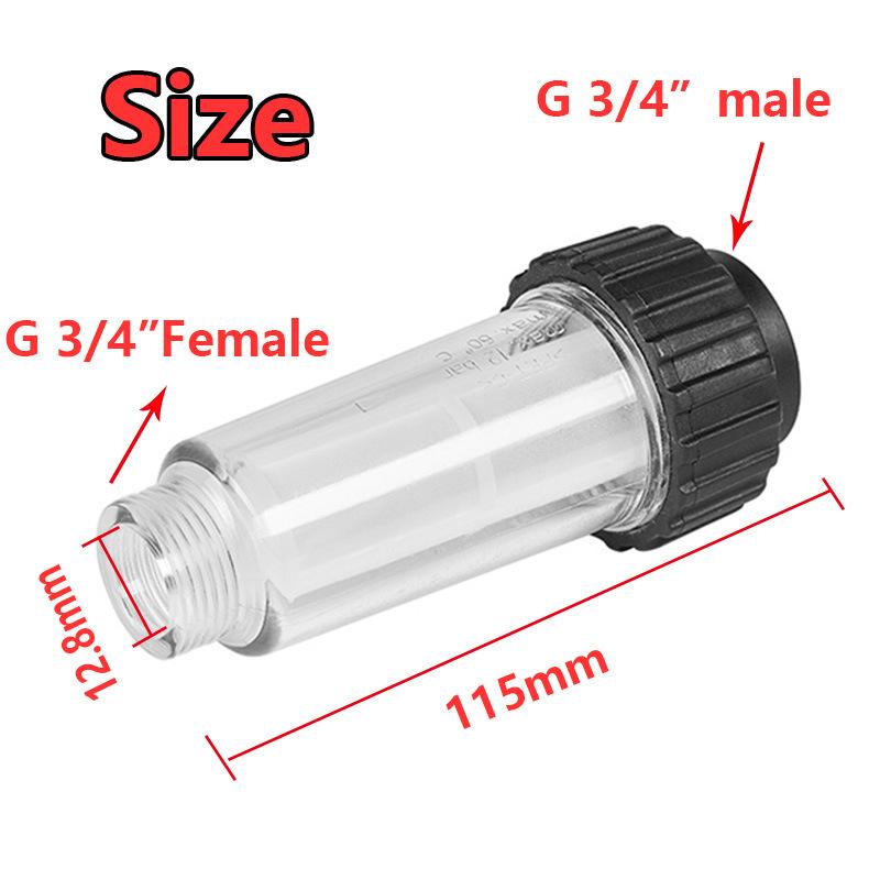 5 Stück Waschmaschinen-Wasserfilter-Netz Geeignet für Kärcher K2-K7 Serie Hochdruckfilter 7,8x3,5x2,5cm Kunststoff Transparent