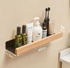 Solid Wood White Bathroom Shelf Corner Shelf Shower Shampoo Cosmetic Shelves Kitchen Storage Rack Bathroom Accessories