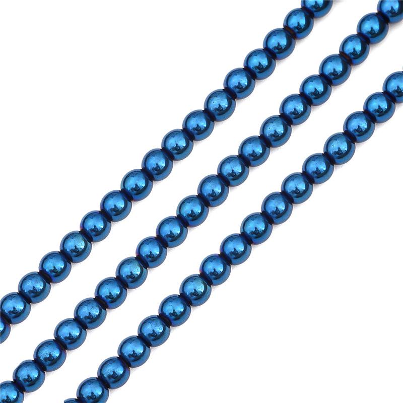 Nano-pläterade svarta runda pärlor: Elektropläterade DIY-smyckens tillbehör