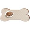 Dog Food Mat Anti-Slip Silicone Thicker Pet Placemat Waterproof Feeder Pad With Raised Edge Puppy Feeding Mats