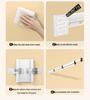 Foldable Shower Curtain Set: Invisible Waterproof Bathroom Partition for Dry and Wet Separation, Punch-free Installation.