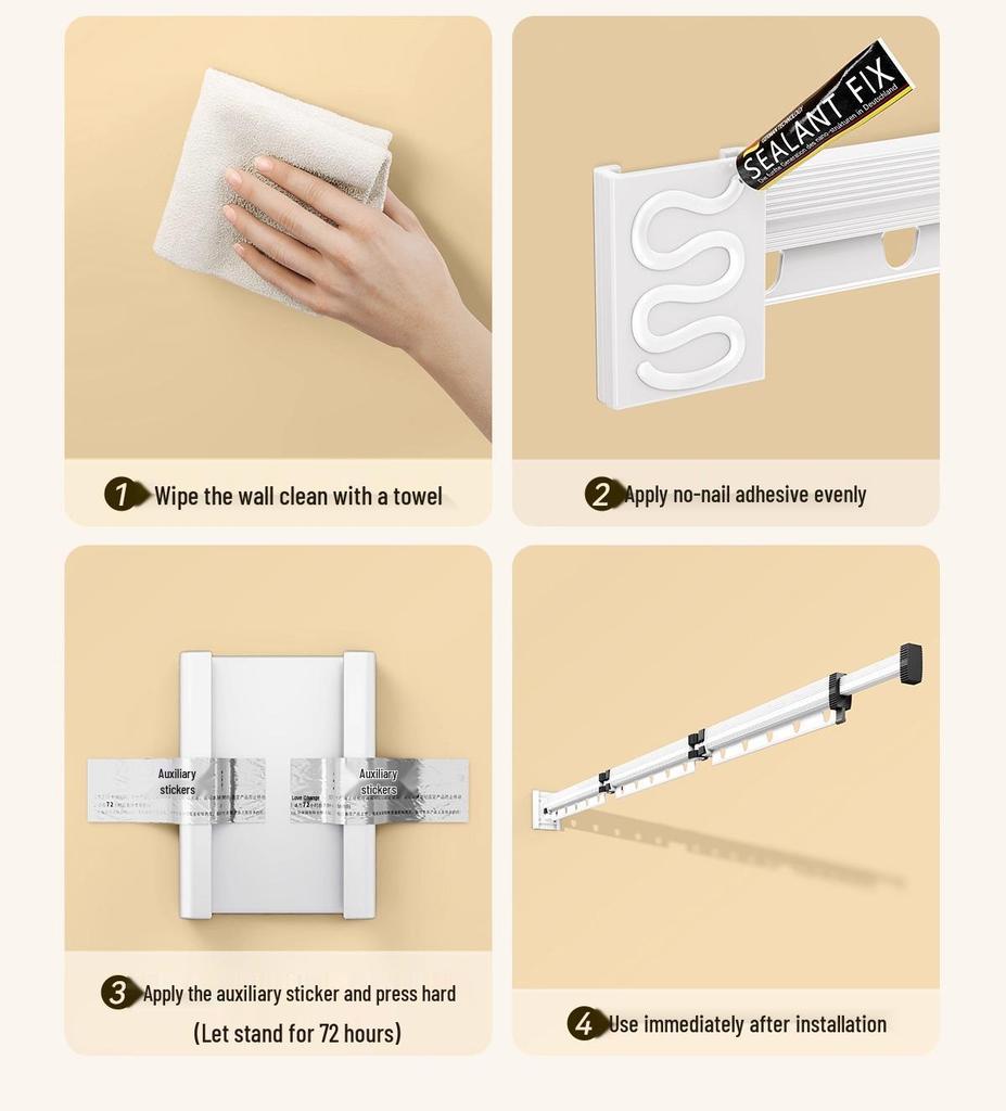 Foldable Shower Curtain Set: Invisible Waterproof Bathroom Partition for Dry and Wet Separation, Punch-free Installation.