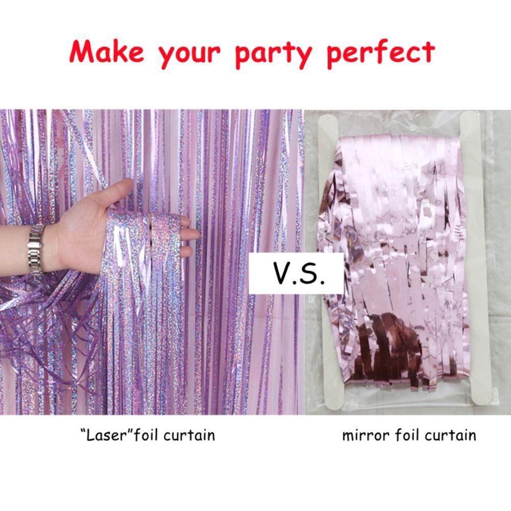 Background Wall Decoration Birthday Party Prom Tassels Foil Curtain Rainwire Curtain Door Curtain