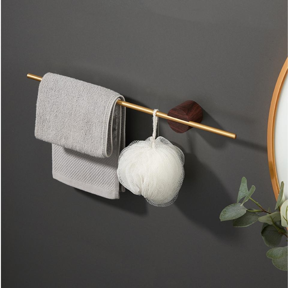 New Wood Towel Rod Hand Towel Holder for Bathroom Towel Rack Hanger for Home Wall Mount Heavy Duty Storage Kitchen Accessories