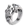 Vintage Cute Cat Rings Women Jewelry Birthday Gift Trendy Open Size 925 Sterling Silver Ring Girl Party Accessories 2025