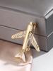 High end personalized diamond studded airplane brooch alloy jewelry exquisite brooch suit accessories wholesale