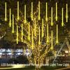 Outdoor Waterproof LED Meteor Shower Lights for Trees - Dynamic Flowing Starry Sky Effect