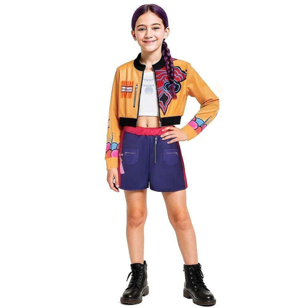 Golden Kpop Demon Hunters Rumi Mira Zoey Cosplay Costume Kids Girls Birthday Party Halloween Stage Performance Clothes