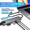 8 In 1 USB C Hub Type C To 4K HDTV Adapter with RJ45 SD/TF Card Reader Fast Charger for MacBook Notebook Windows Laptop Computer
