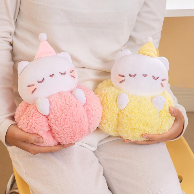 Kawaii Japan Bring Cat in Pumpkin Cat Plushie Stuffed Cute Kitten PLush Toys for Kids Girly Heart Plush DOll Toys for Kids