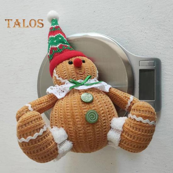 Vánoční perníkový panáček Plyšový plněný perníkový chlapec Figurka holčičky s kuchařskou čepicí Santa čepice Plyšová hračka na vánoční večírek